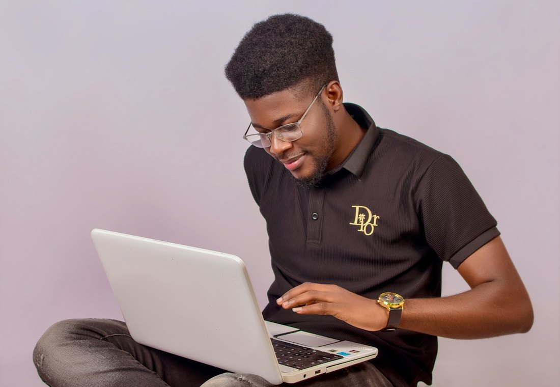 A developer working on a laptop